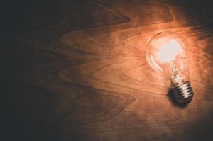a light bulb to represent an idea