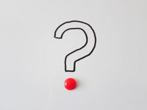 a question mark